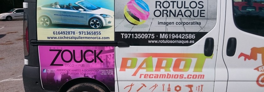 Rotulación vehículos en Baleares